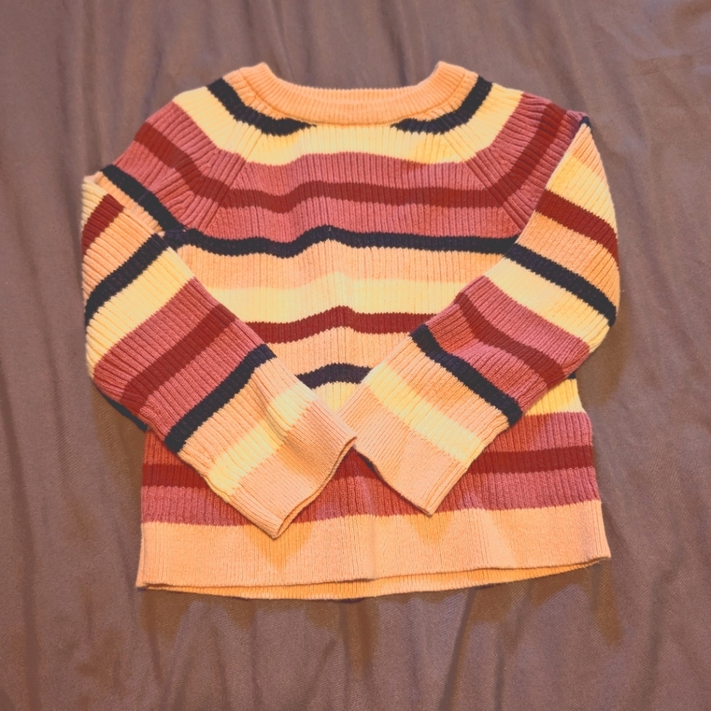Joe Fresh pink striped sweater size 2T EUC